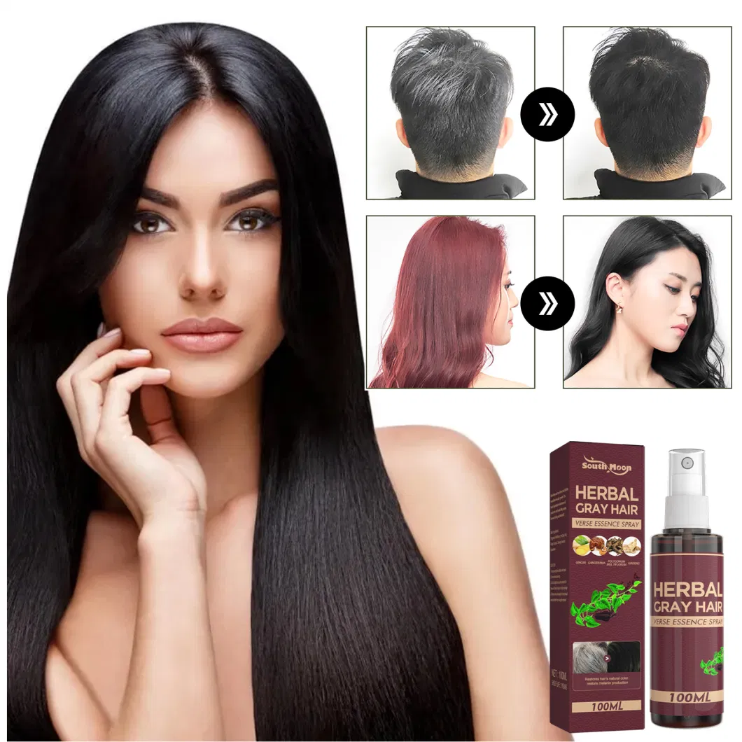 Custom Logo Hair Color Restore to Natural Anti Grey Hair Treatment Spray