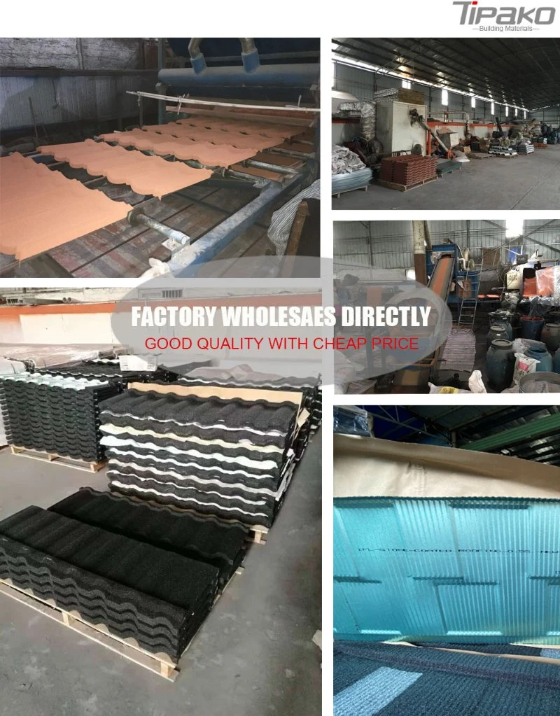 China Factory Price Metal Building Blue Shingle Stone Coated Metal Roof\Roofing Tile